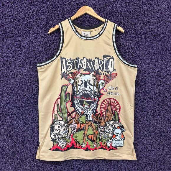 Astroworld Jack 01 Wish You Were Here Basketball Jersey XL - Picture 1 of 4